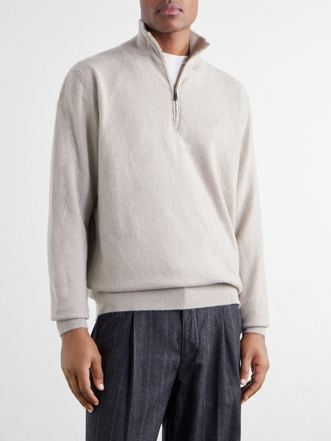 Liam Cashmere Half-Zip Sweater