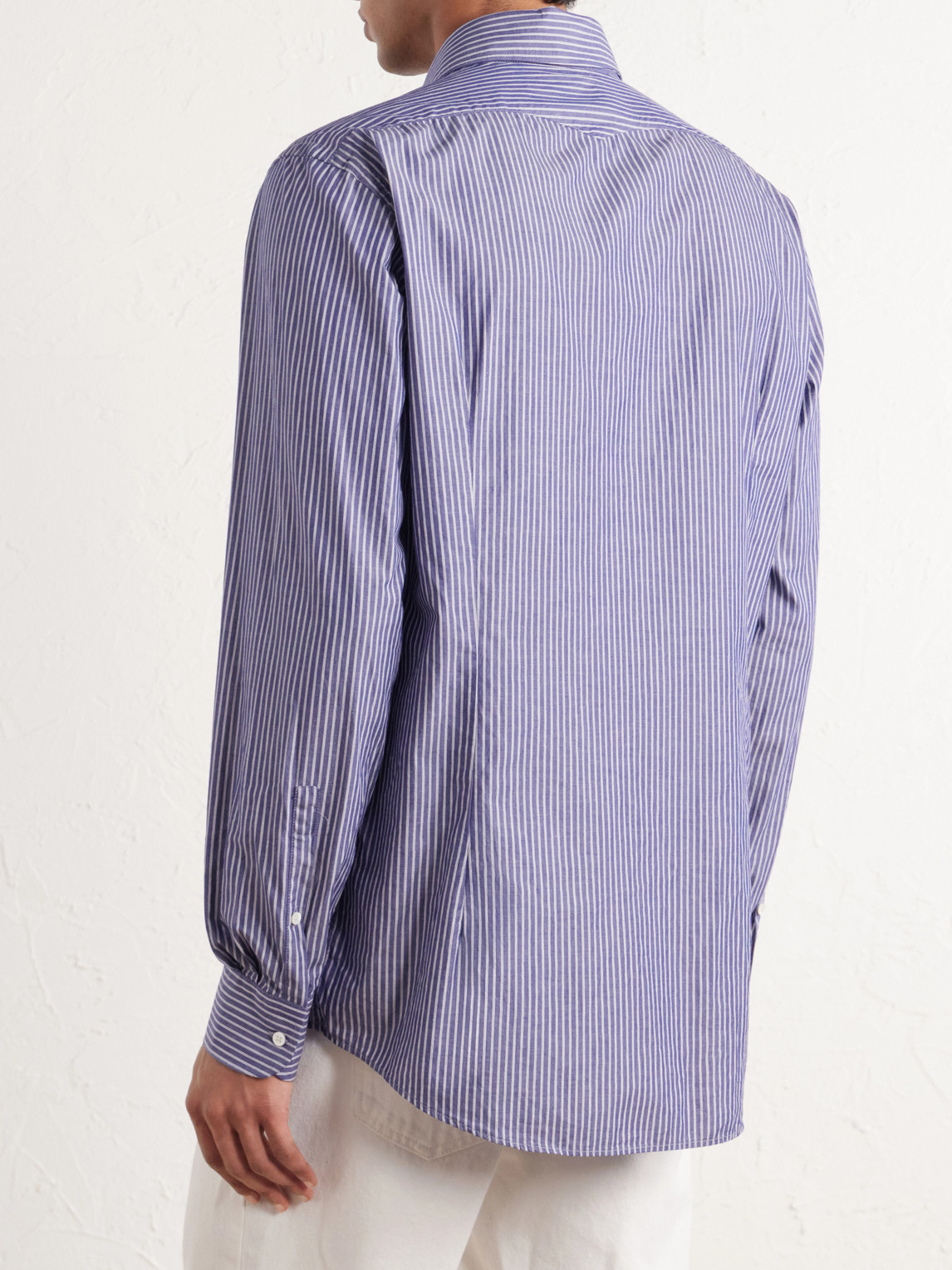 Genova Striped Cotton-Poplin Shirt