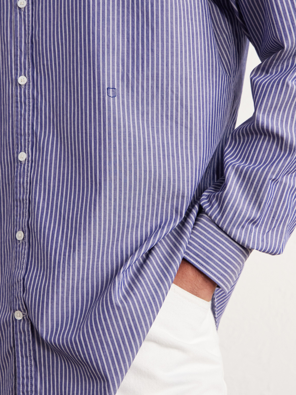 Genova Striped Cotton-Poplin Shirt
