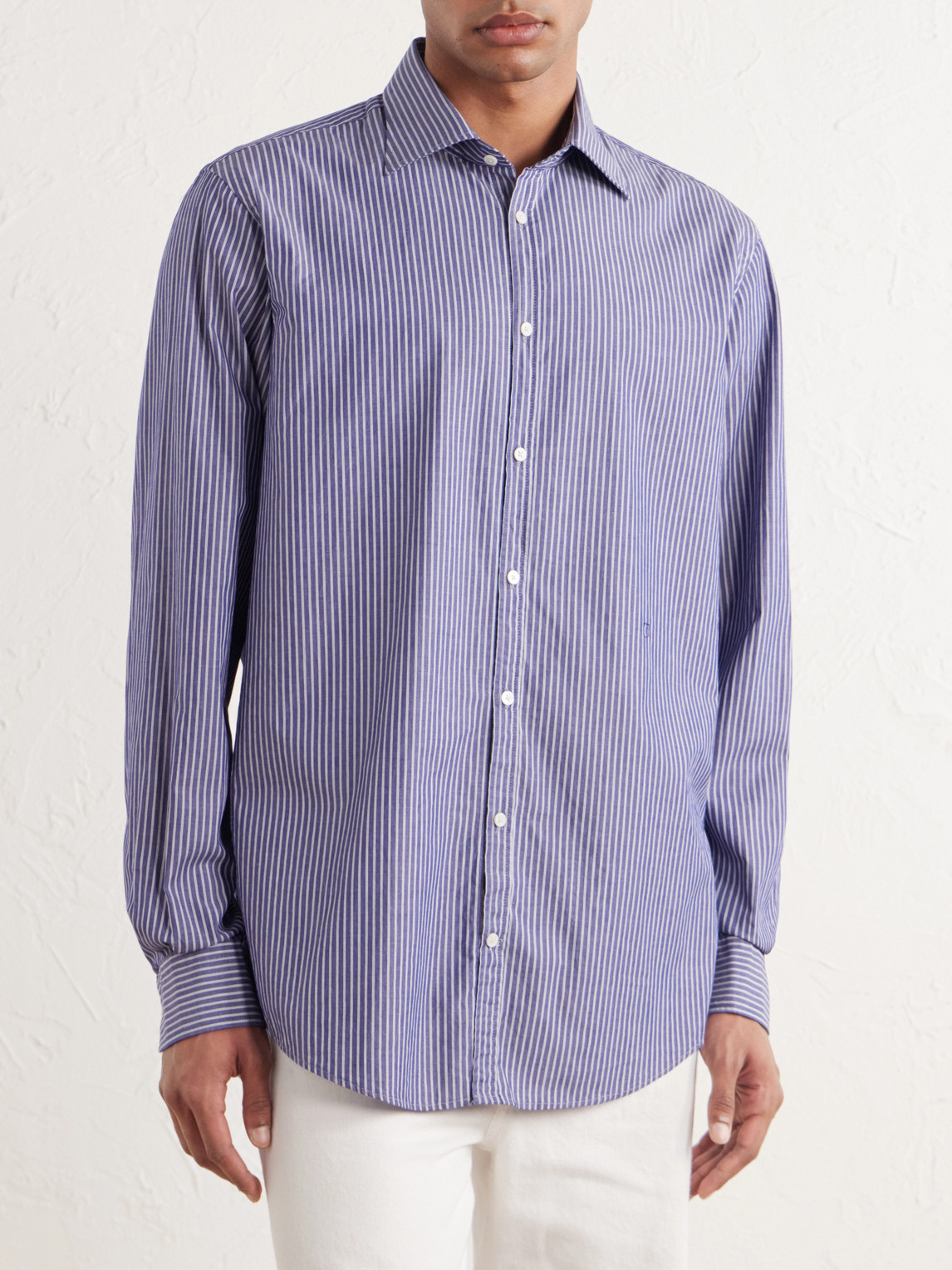 Genova Striped Cotton-Poplin Shirt