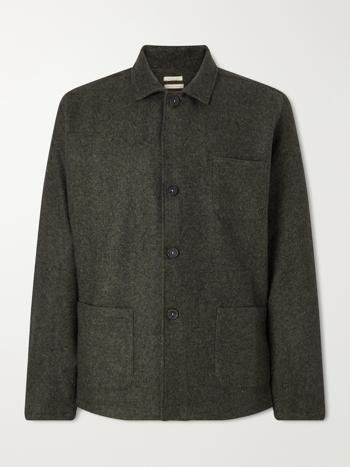 Massimo Alba Florida Herringbone Wool And Cashmere-blend Blazer In Green