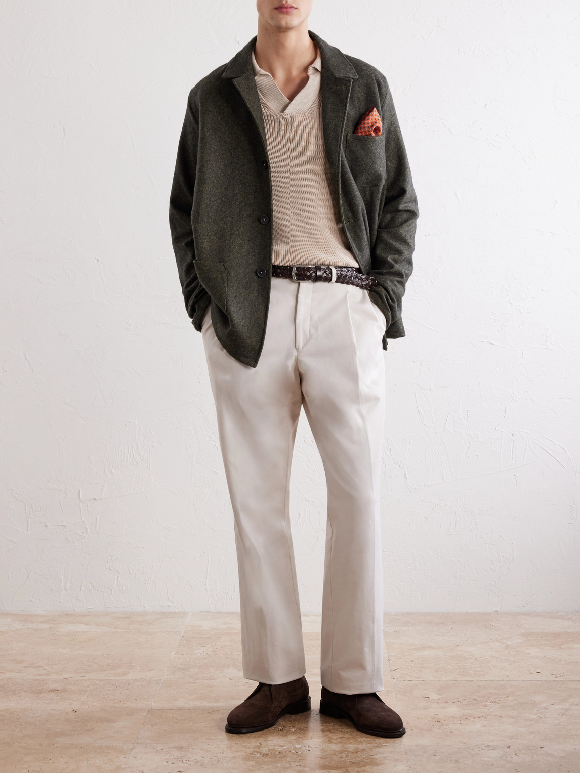 Florida Herringbone Wool And Cashmere-Blend Blazer