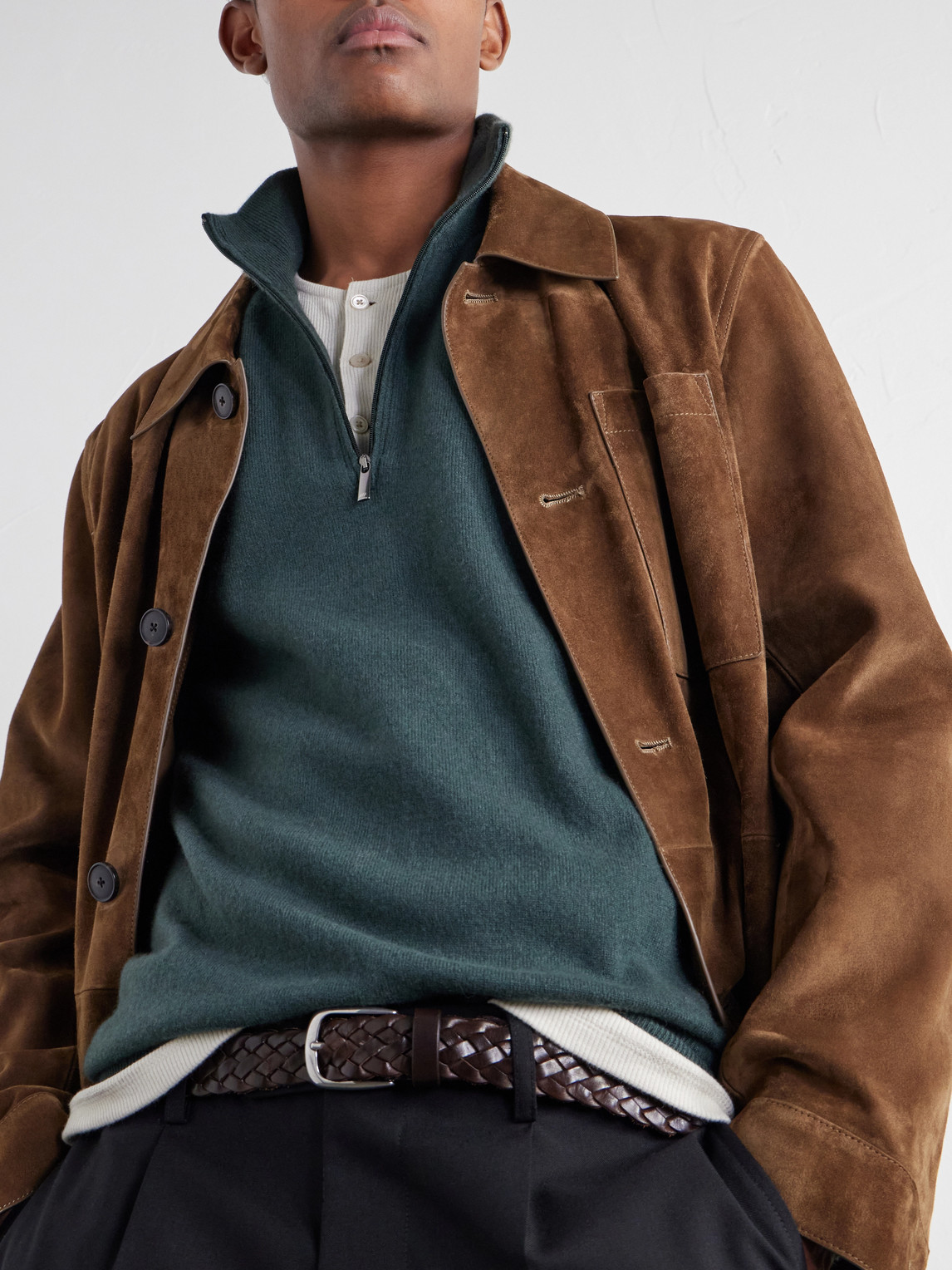 Liam Cashmere Half-Zip Sweater
