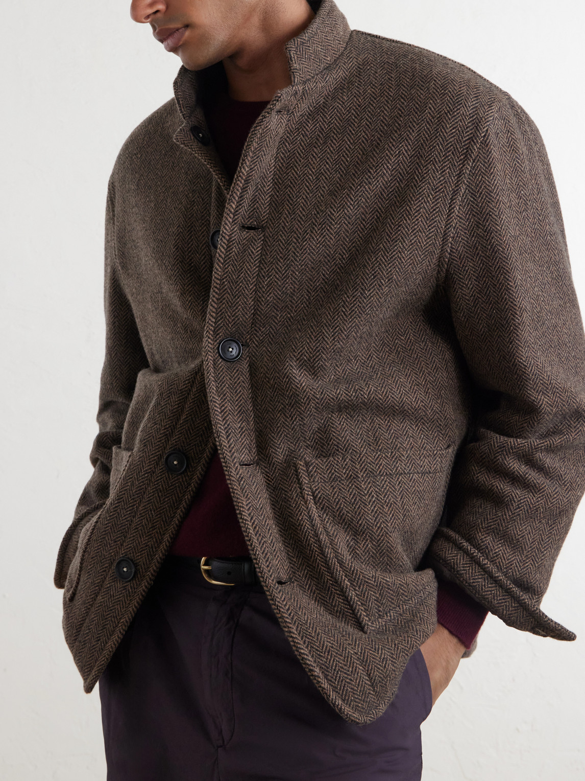 Chevrolet Reversible Herringbone Wool-Blend Jacket