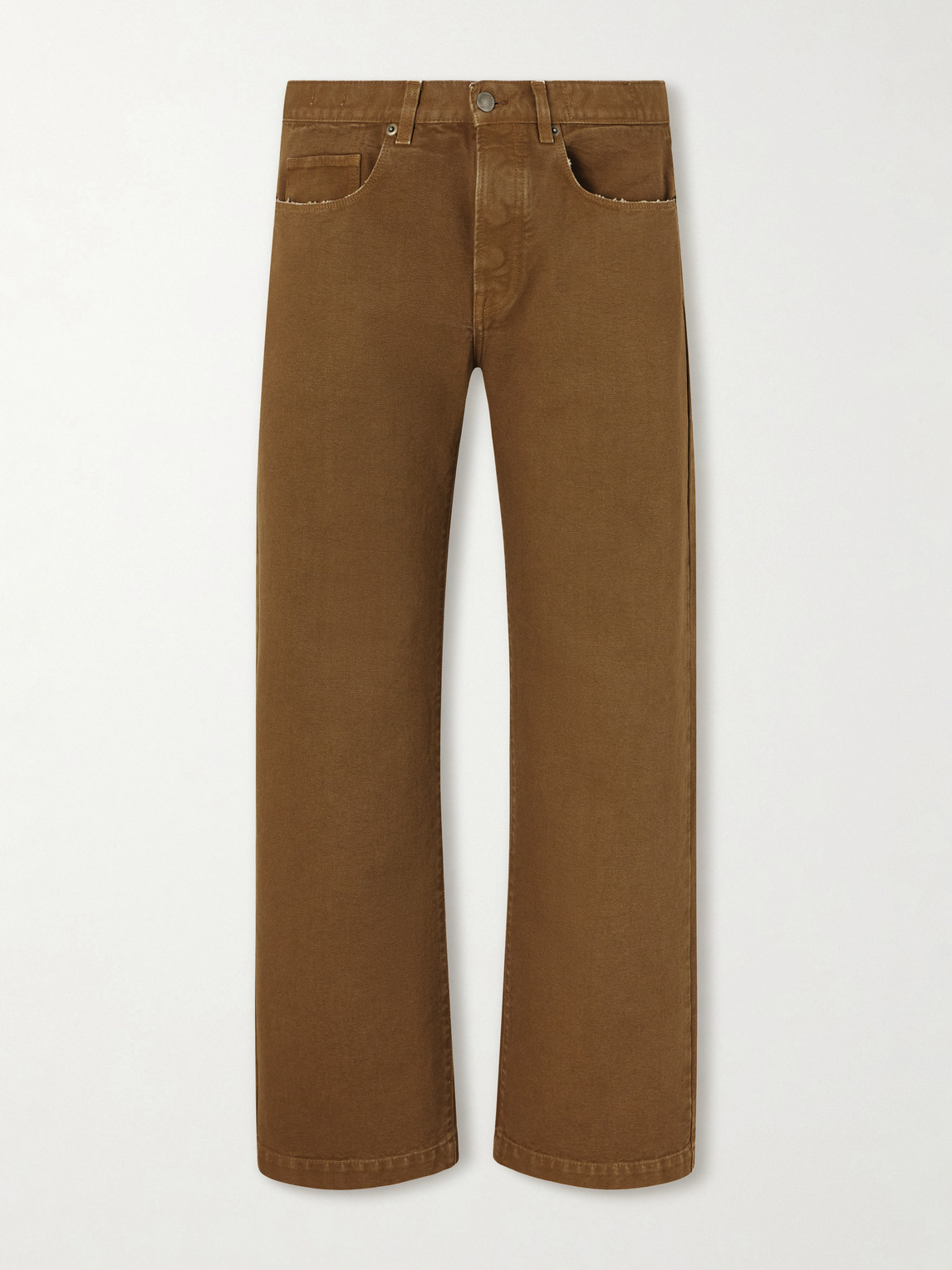 Massimo Alba Oceano Straight-leg Cotton Trousers In Brown