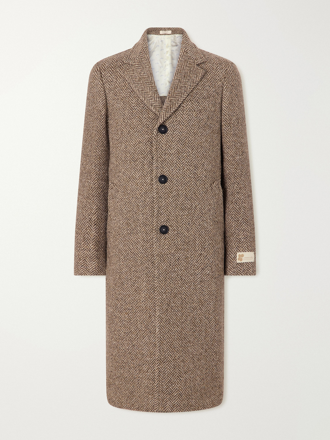 Massimo Alba Mercury Herringbone Virgin Wool Coat In Neutrals