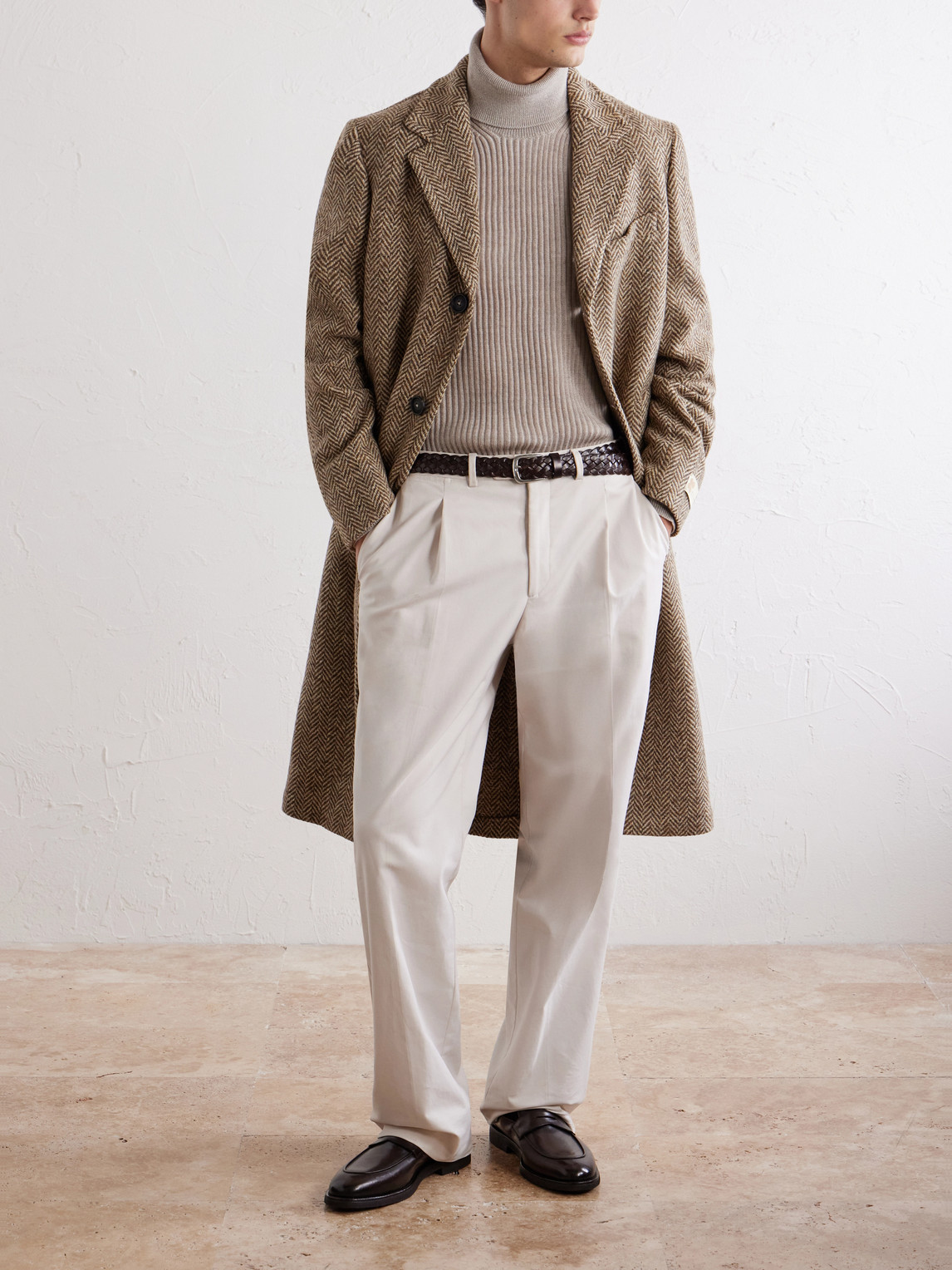 Mercury Herringbone Virgin Coat