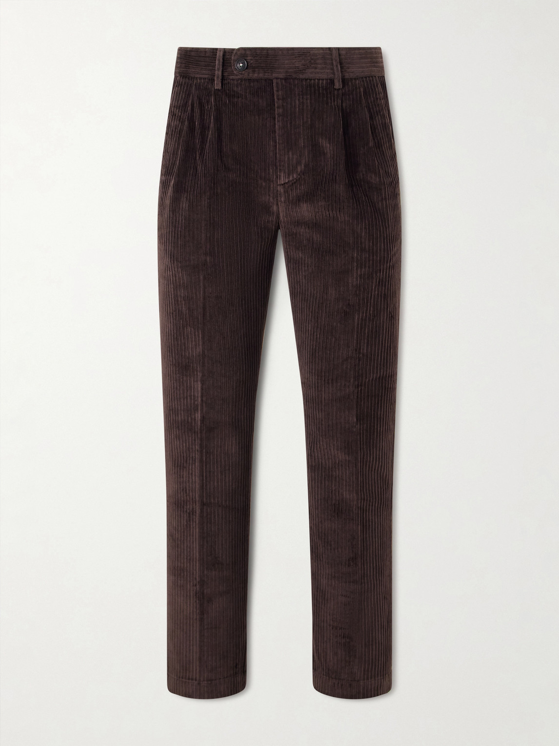 Massimo Alba Strallo02 Straight-leg Cotton-blend Corduroy Trousers In Brown