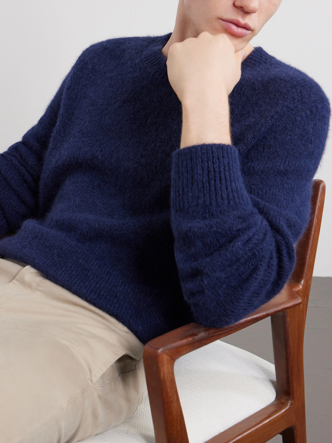 Massimo Alba Bruce Alpaca-blend Sweatshirt In Blue