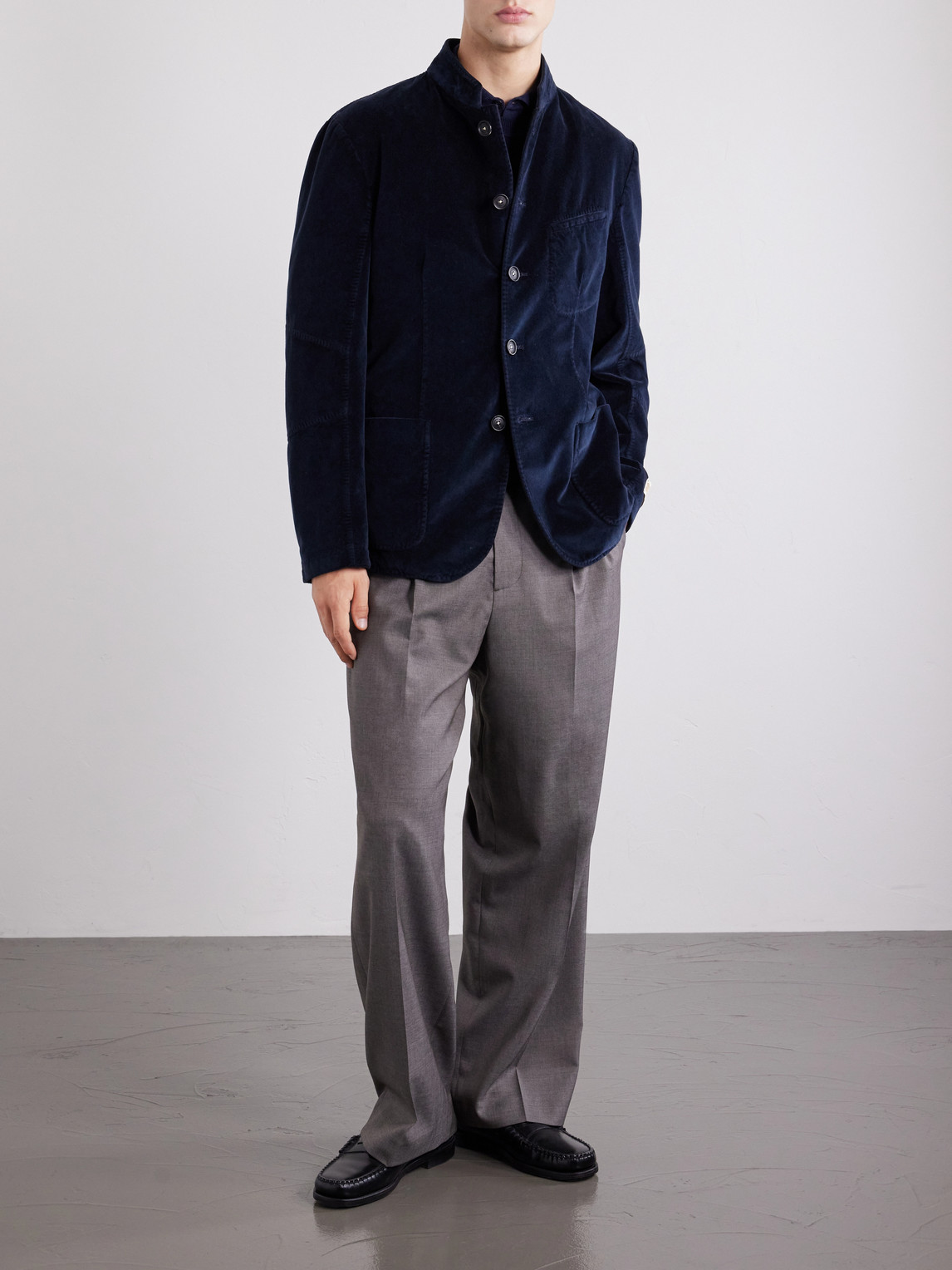 Gstaad Panelled Cotton-Velvet Jacket