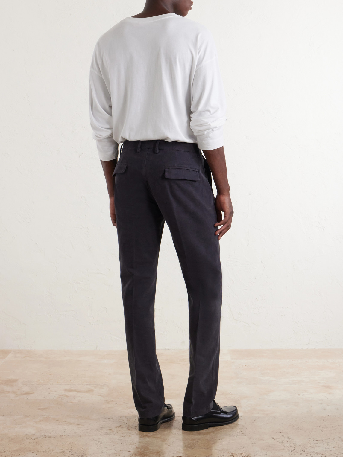 Ionio2 Straight-Leg Cotton-Blend Trousers