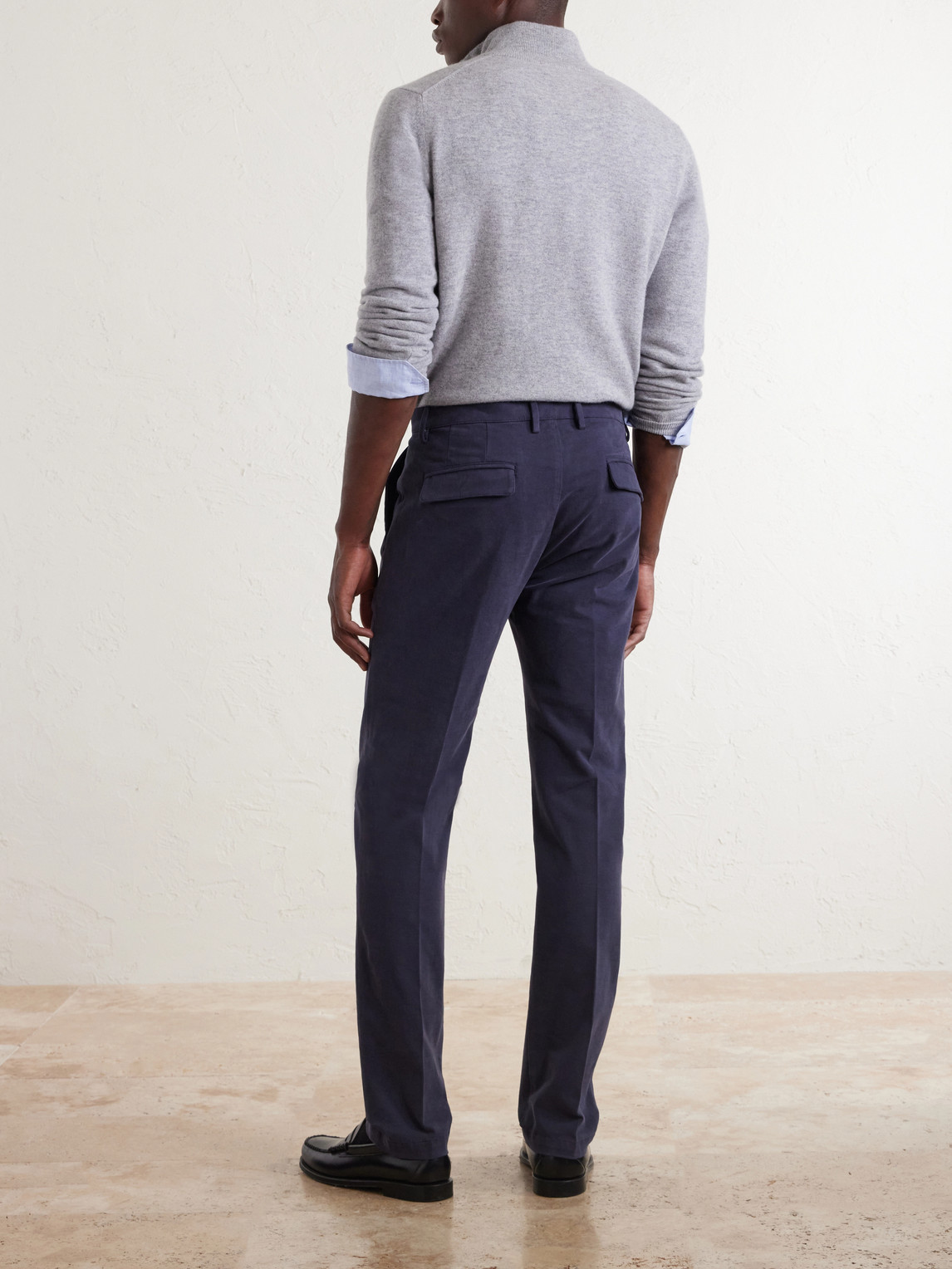 Ionio2 Straight-Leg Cotton-Blend Trousers