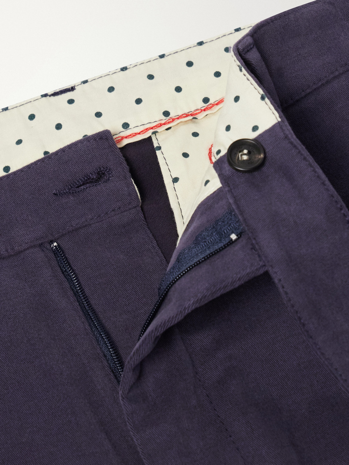Ionio2 Straight-Leg Cotton-Blend Trousers