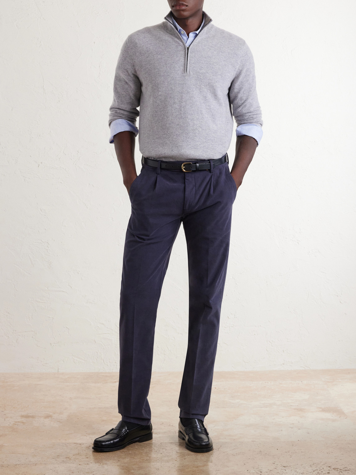 Ionio2 Straight-Leg Cotton-Blend Trousers
