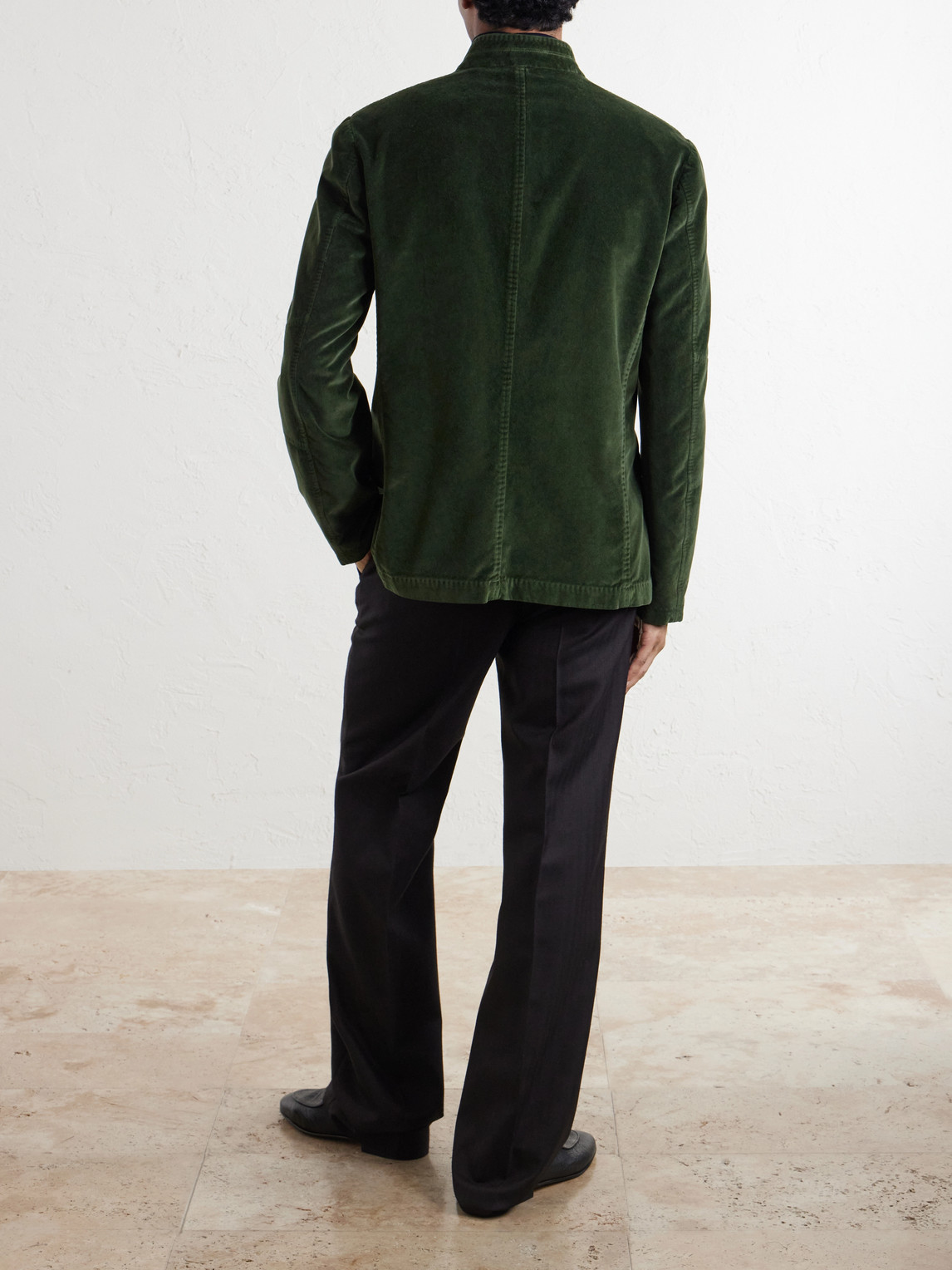 Massimo Alba Gstaad Panelled Cotton-Velvet Jacket - Men | Thumbnail 4