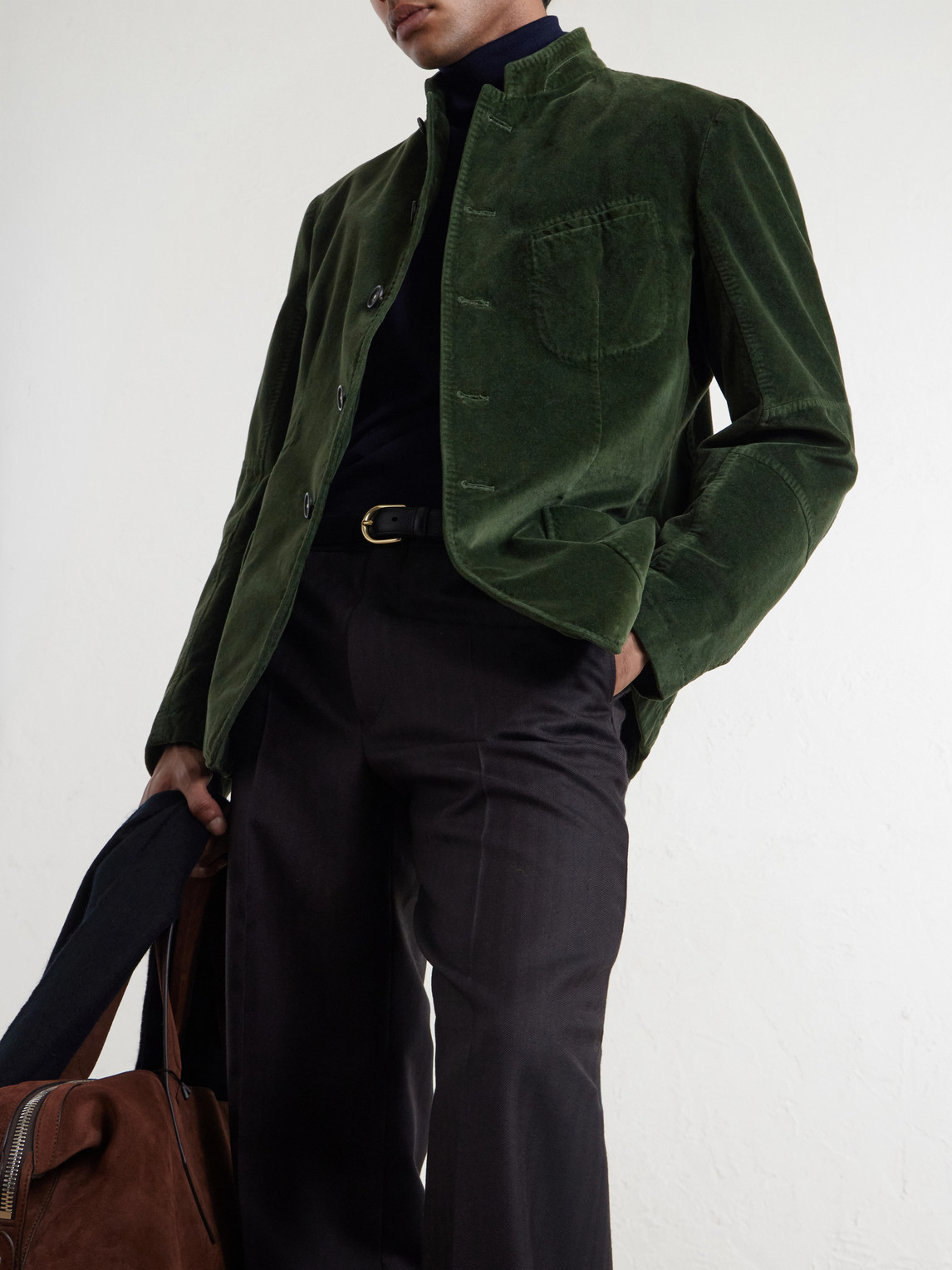 Massimo Alba Gstaad Panelled Cotton-Velvet Jacket - Men | Thumbnail 5