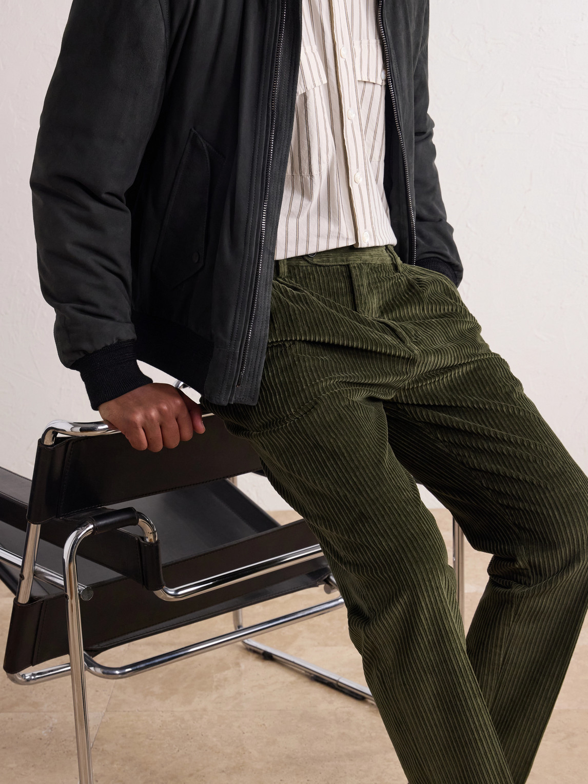 Strallo02 Straight-Leg Cotton-Blend Corduroy