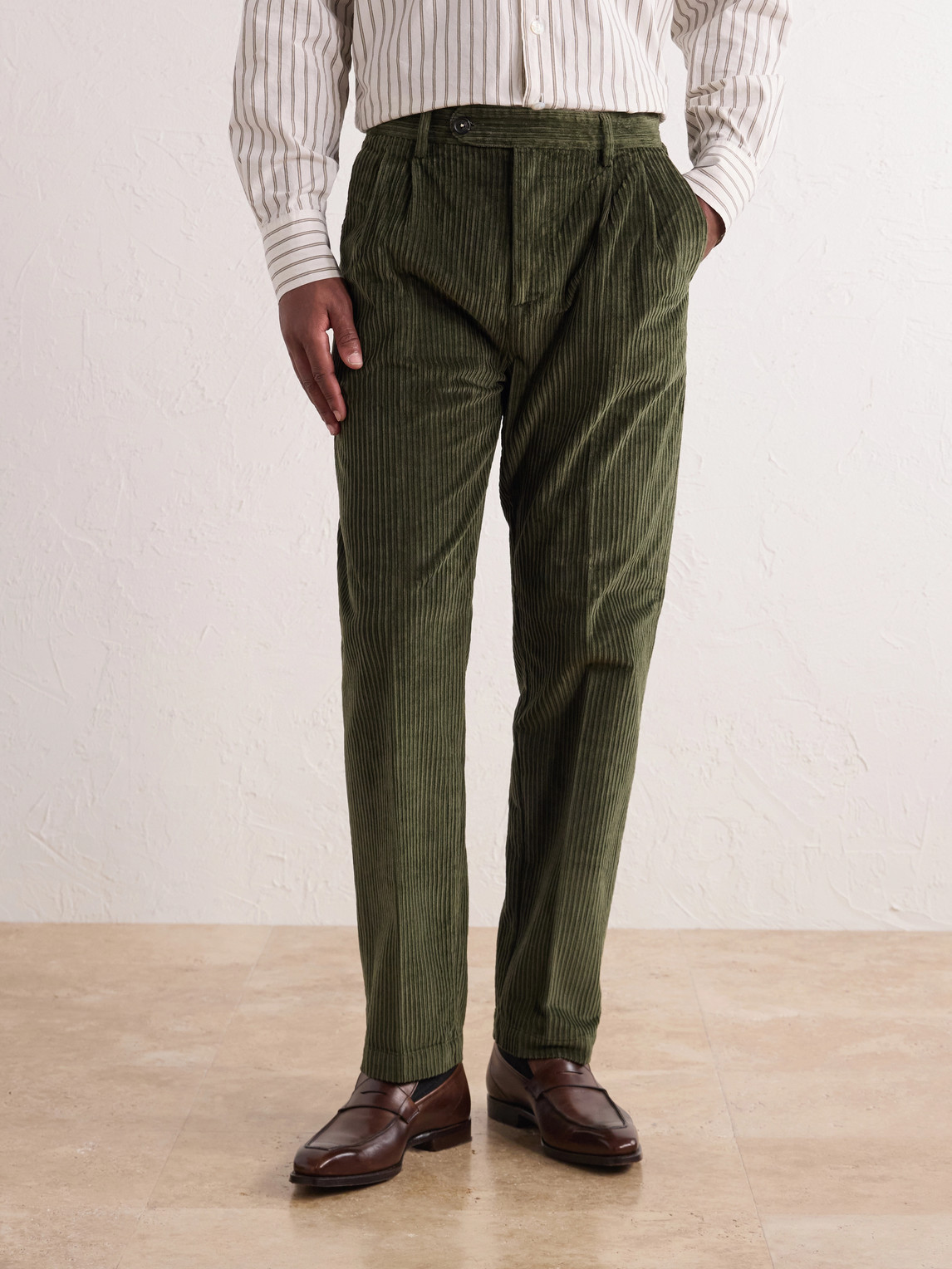 Strallo02 Straight-Leg Cotton-Blend Corduroy