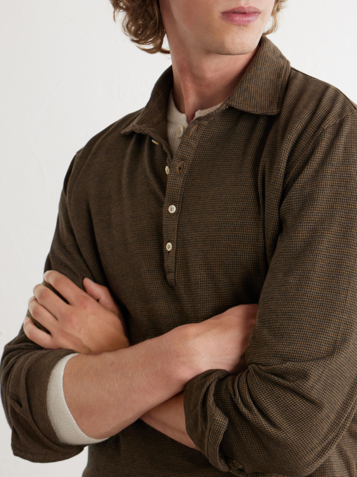 Raya Cotton And Cashmere-Blend Polo Shirt
