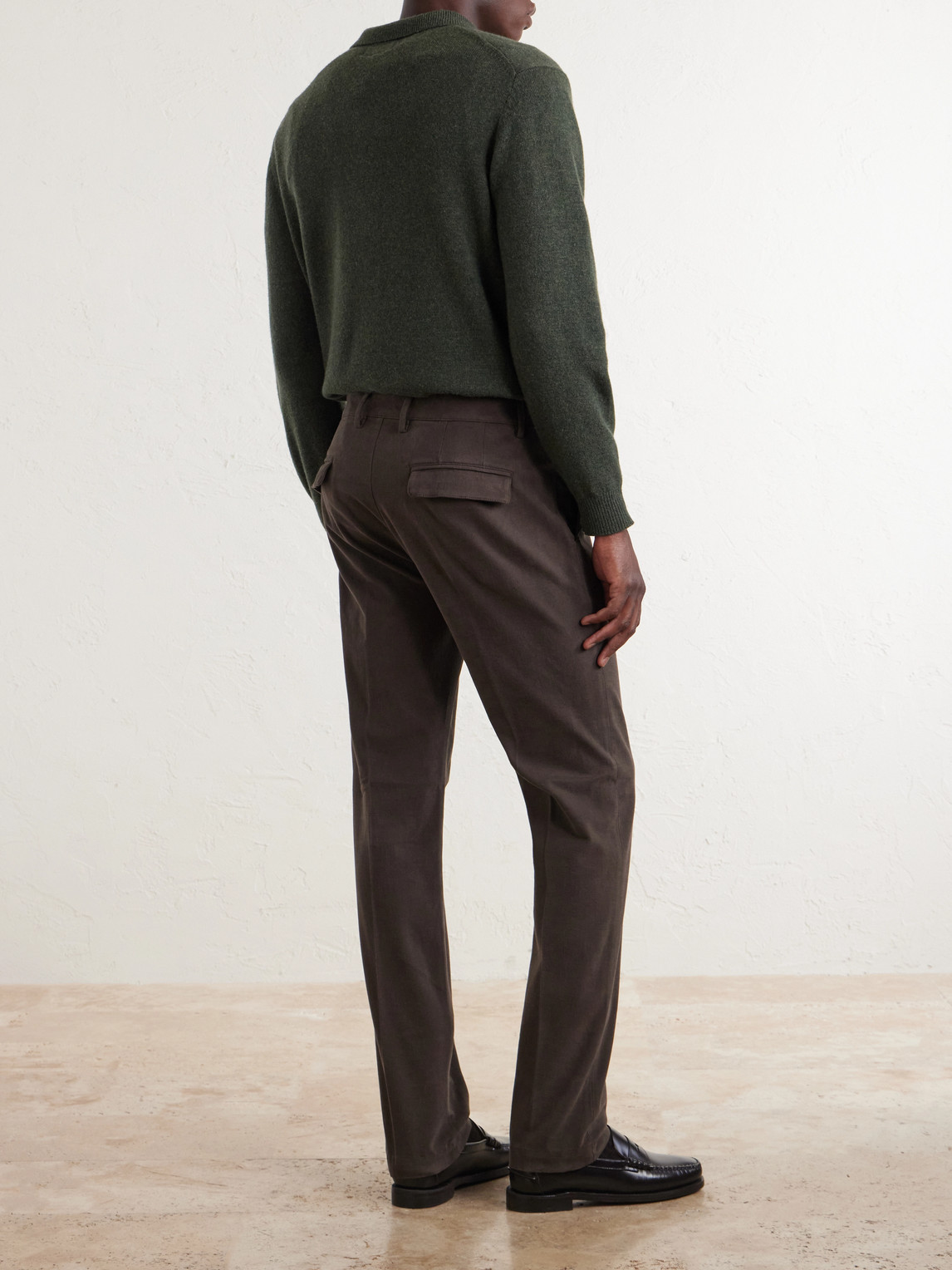 Ionio2 Straight-Leg Cotton-Blend Trousers