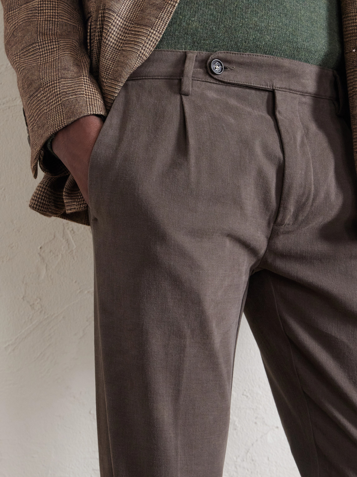 Ionio2 Straight-Leg Cotton-Blend Trousers