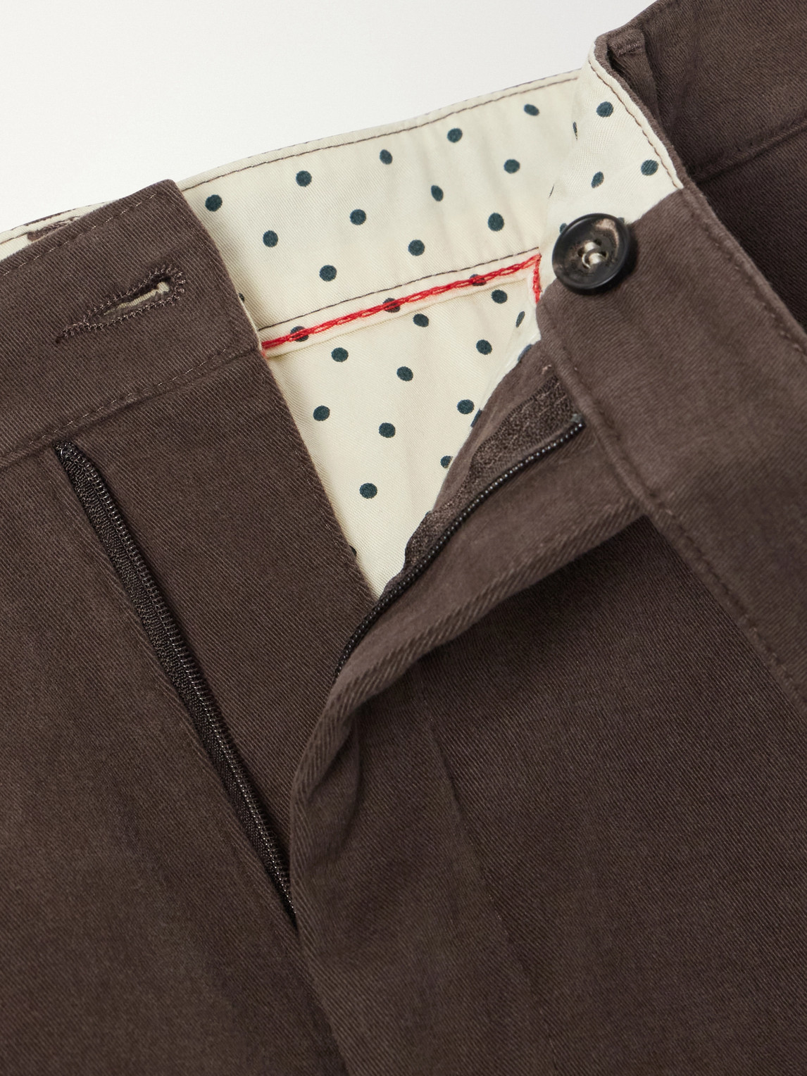 Ionio2 Straight-Leg Cotton-Blend Trousers