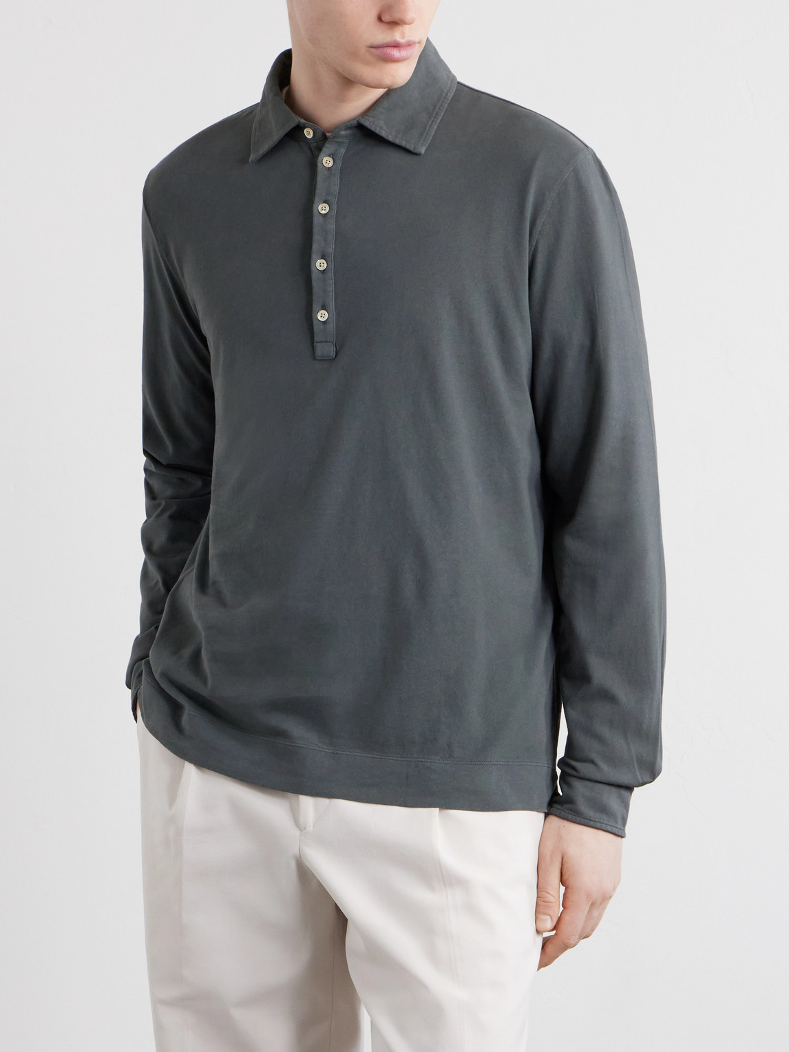 Raya Cotton-Jersey Polo Shirt