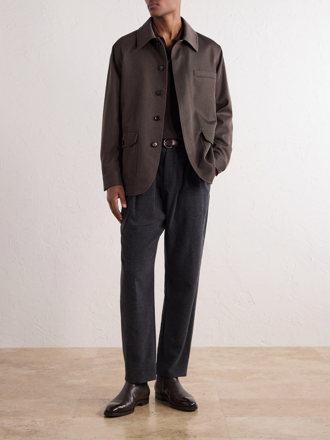 Stan Straight-Leg Wool, Silk And Cashmere-Blend Suit Trousers