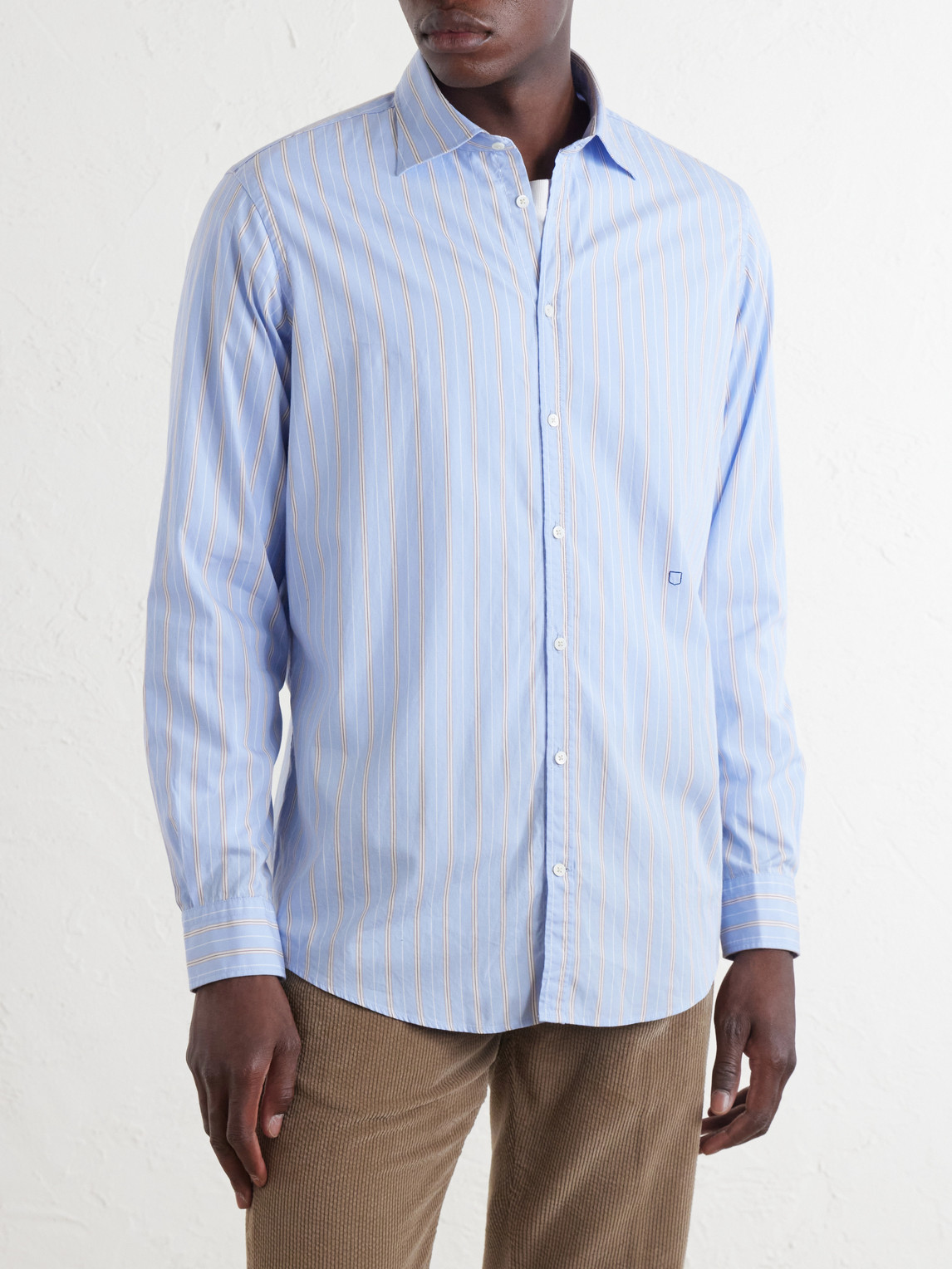 Genova Striped Cotton-Poplin Shirt