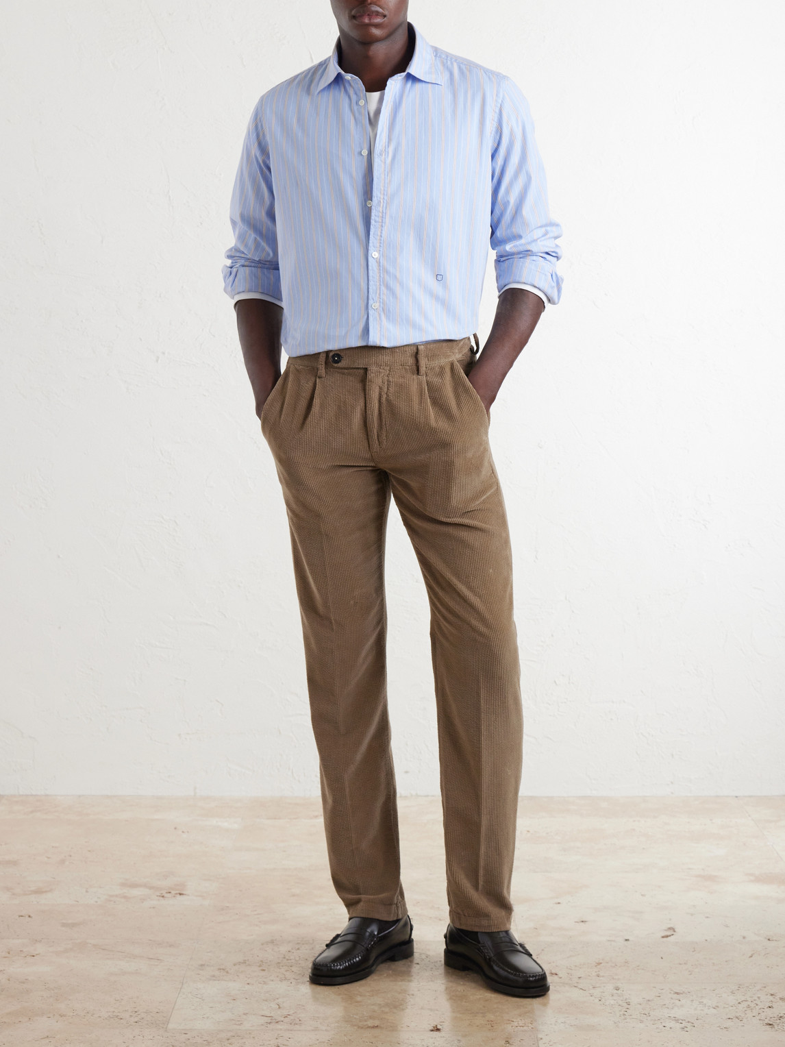 Genova Striped Cotton-Poplin Shirt