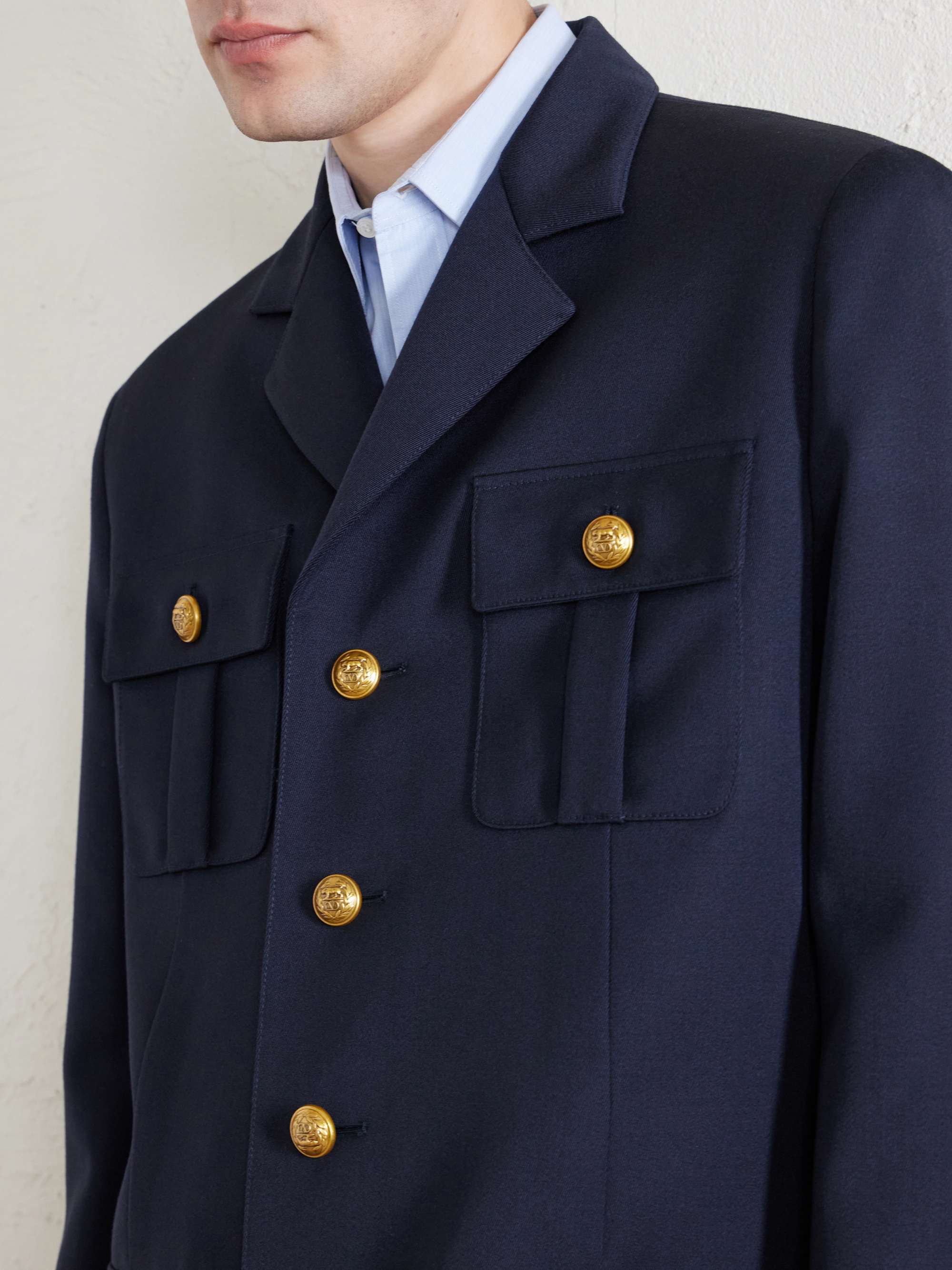 VALENTINO GARAVANI Sahariana Embellished Virgin Wool Jacket for