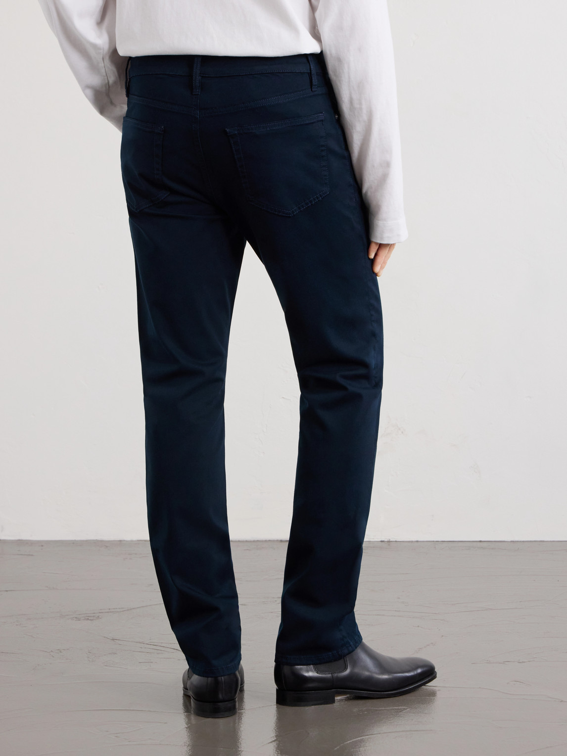 Straight-Leg Twill Trousers