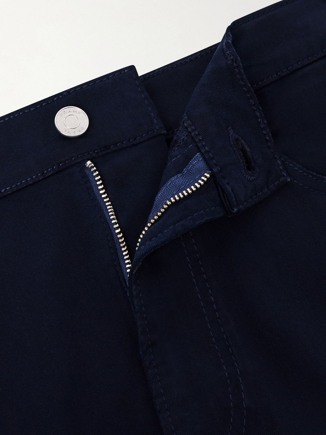 Straight-Leg Twill Trousers