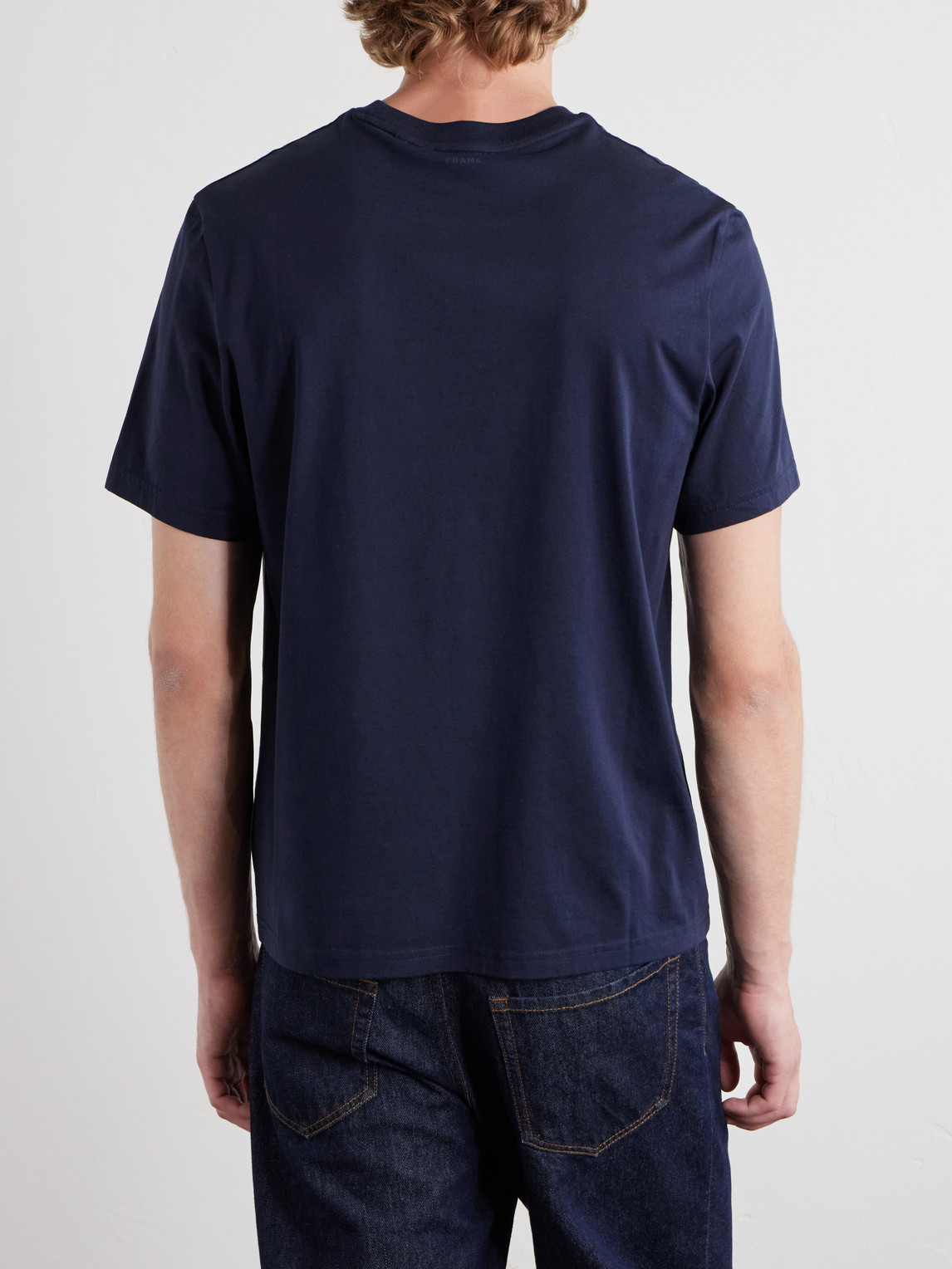 Frame Supima Cotton-jersey T-shirt In Blue
