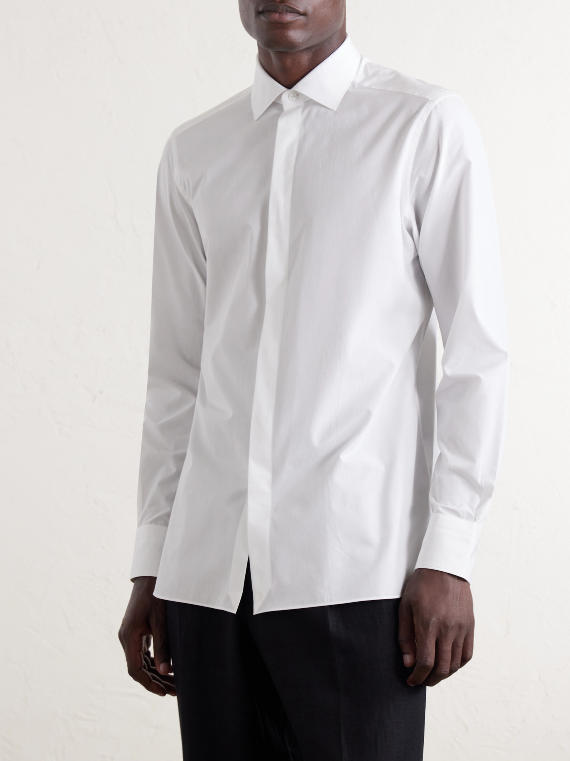 Trofeo Cutaway-Collar Cotton-Poplin Shirt