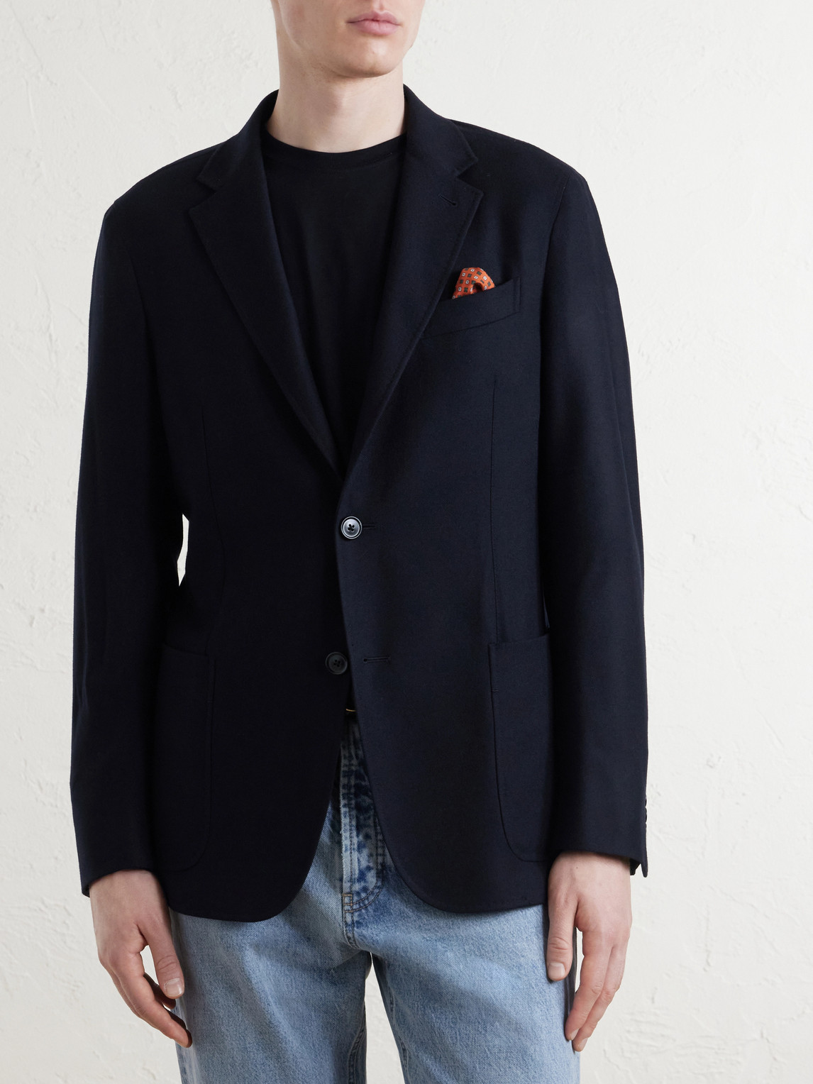 And Cashmere-Blend Twill Blazer
