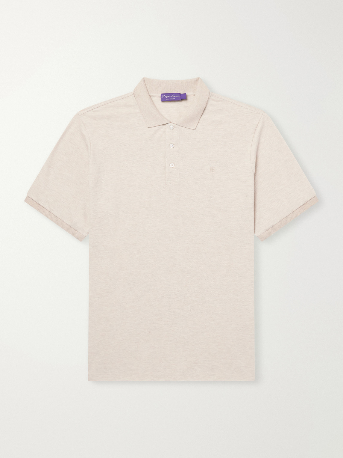 Purple Label - Logo-Embroidered Cotton-Piqué Polo Shirt