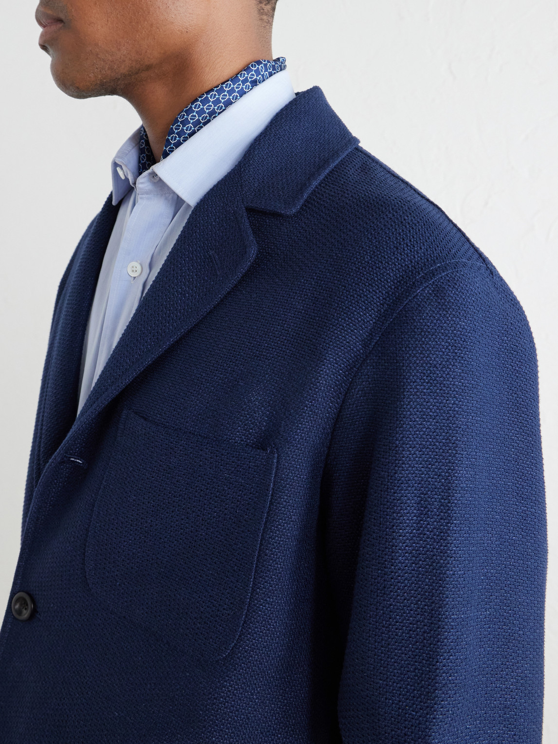 Purple Label - Cotton-Blend Waffle-Knitted Blazer