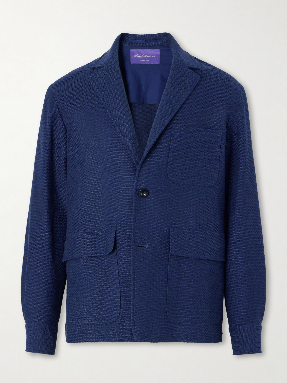 Purple Label - Cotton-Blend Waffle-Knitted Blazer