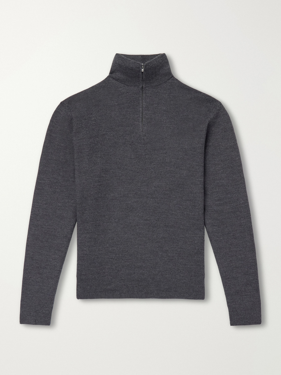 Purple Label - Wool-Piqué Half-Zip Sweater