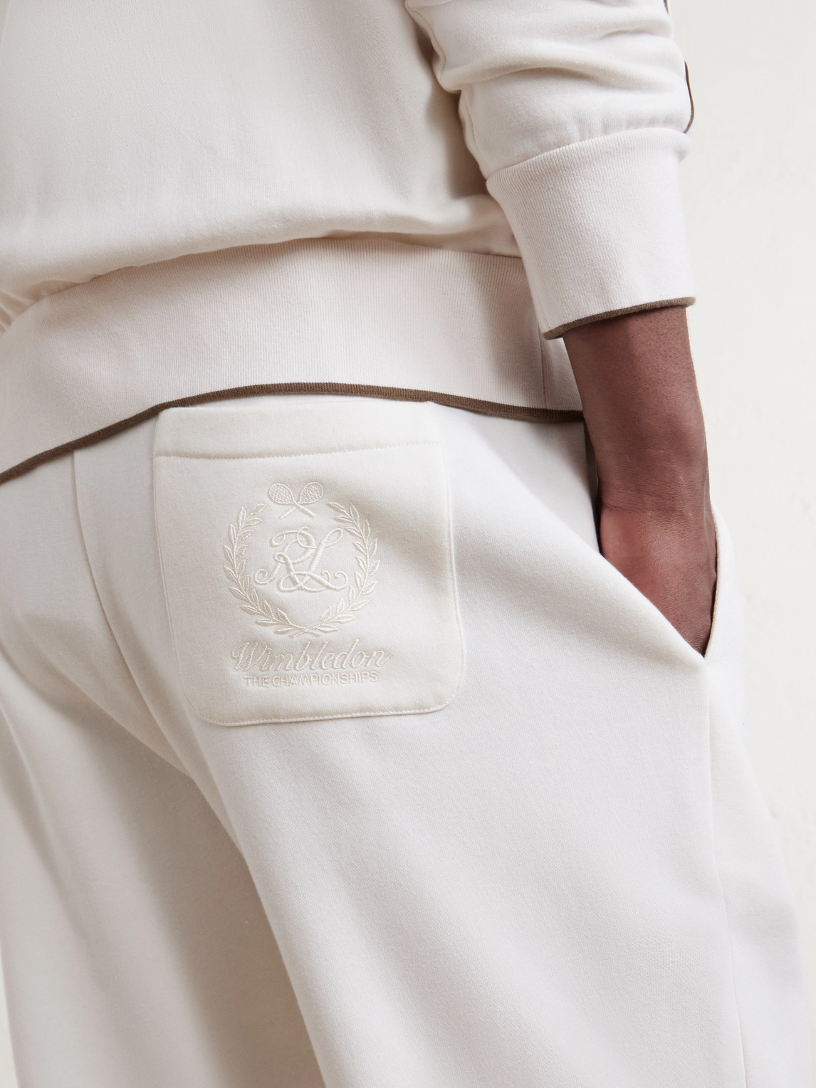 Purple Label - Wimbledon Straight-Leg Embroidered Cotton And Cashmere-Blend Sweatpants