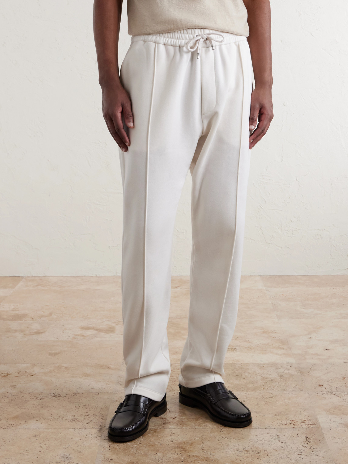 Purple Label - Wimbledon Straight-Leg Embroidered Cotton And Cashmere-Blend Sweatpants