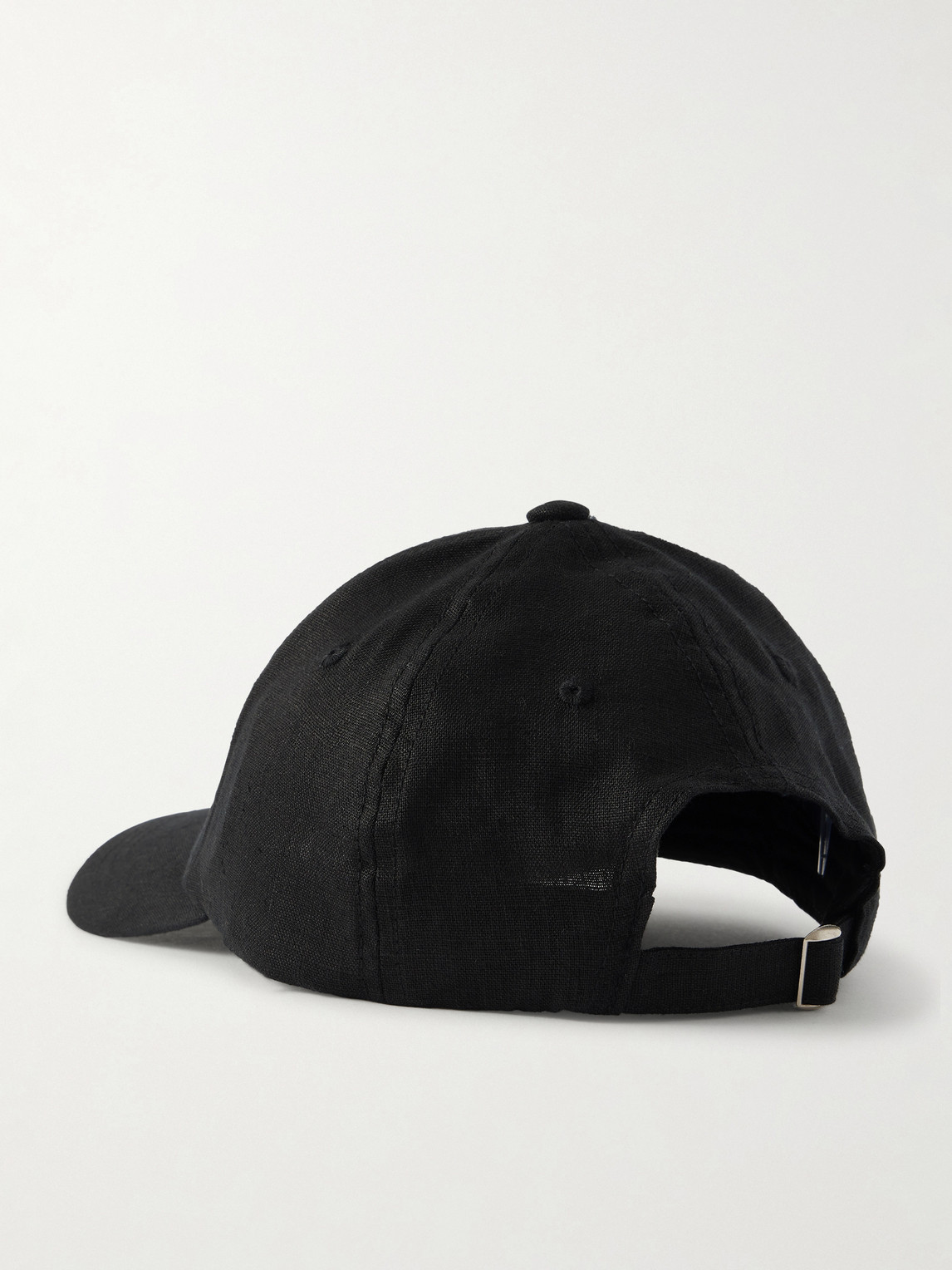  Frescobol Carioca - Fernando Linen Baseball Cap - Men - Black 