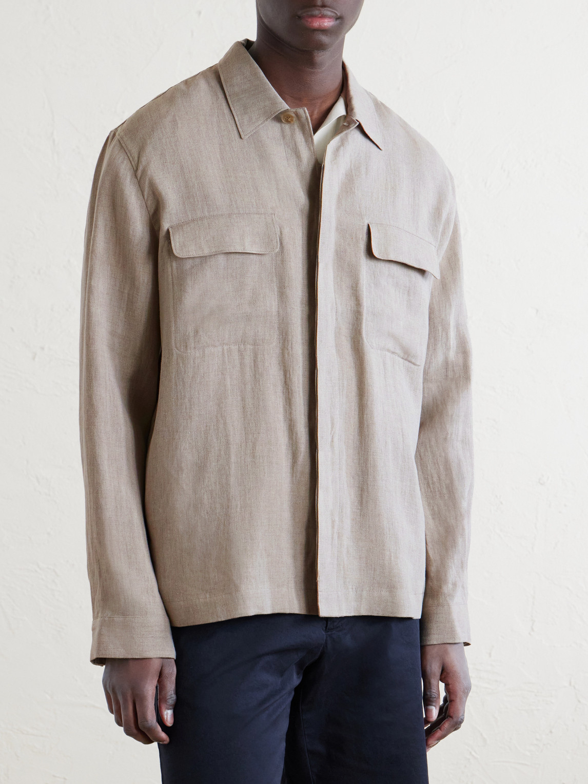  Sunspel - Linen Overshirt - Men - Neutrals - S 