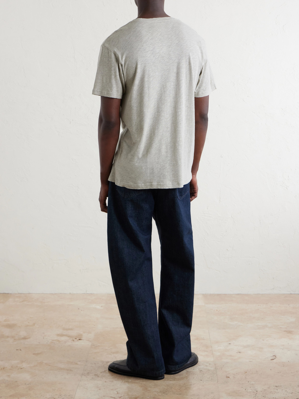 Cotton And Linen-Blend T-Shirt