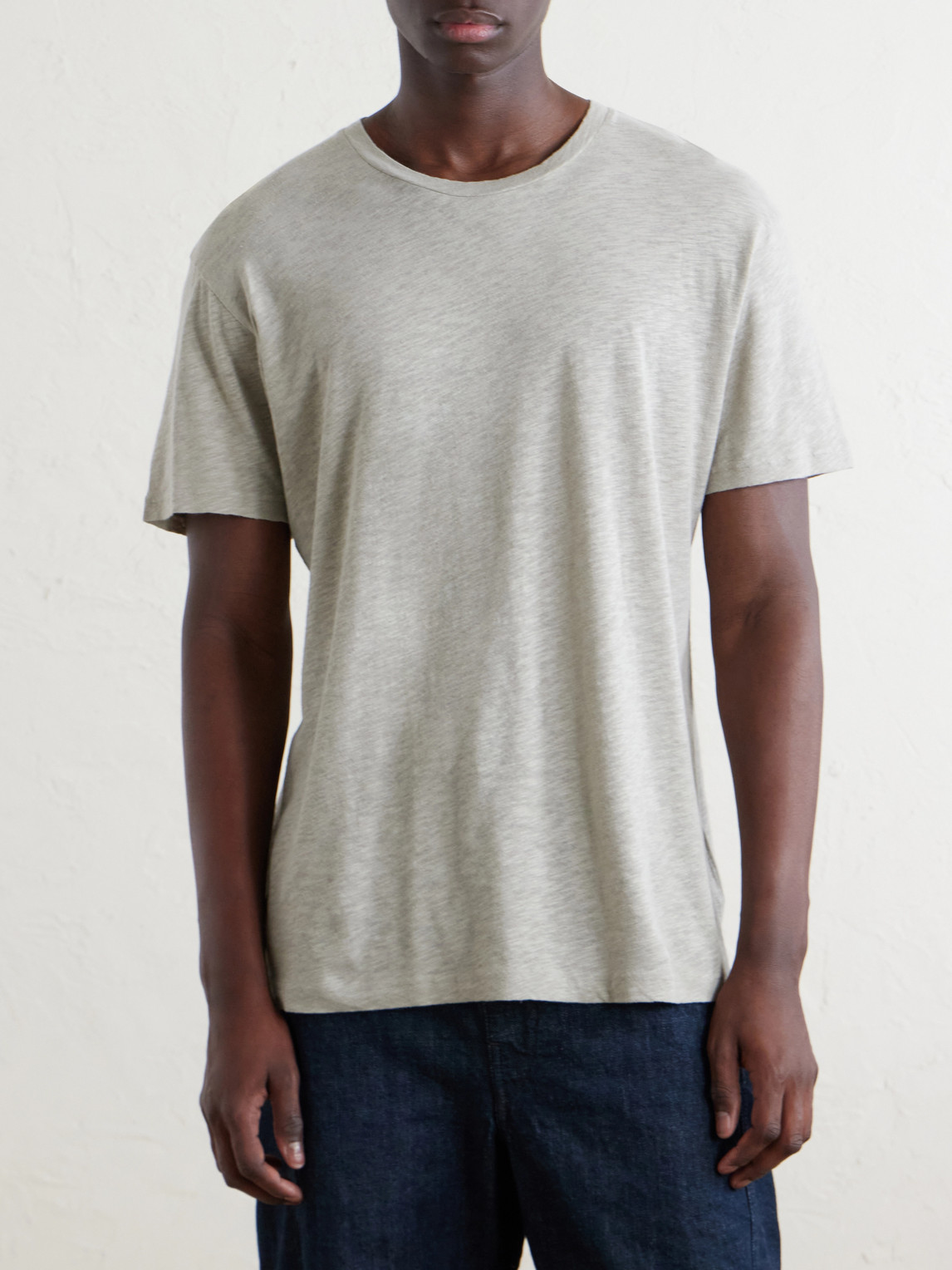 Cotton And Linen-Blend T-Shirt