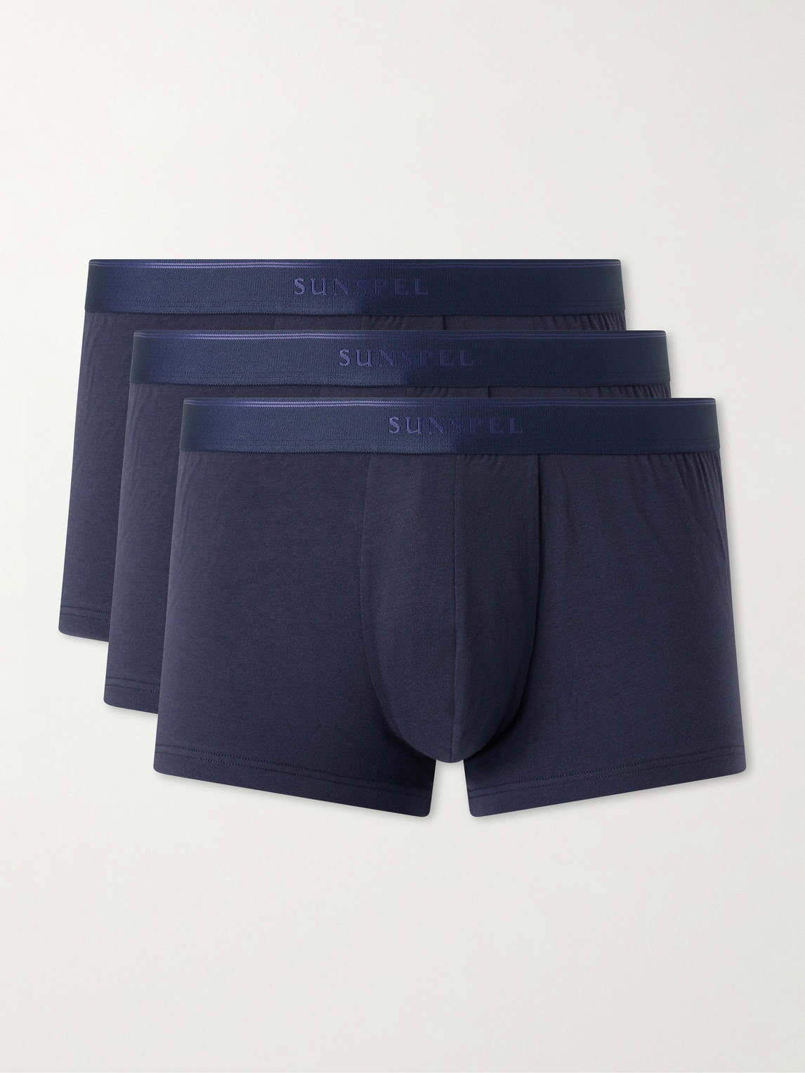Sunspel Three-Pack tretch Cotton-Blend Jersey Boxer Briefs - Men
