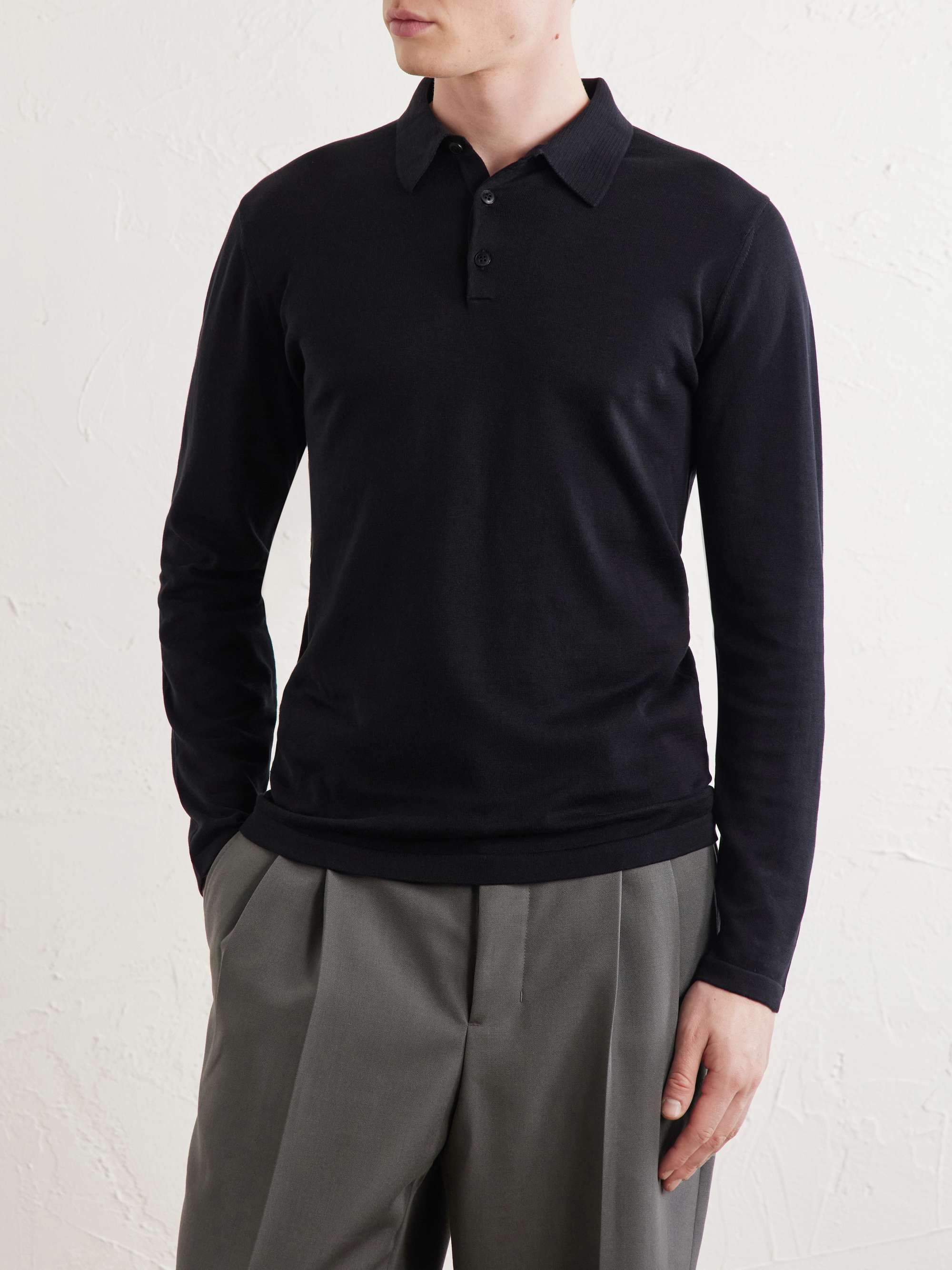 SUNSPEL Sea Island Cotton-Jersey Polo Shirt