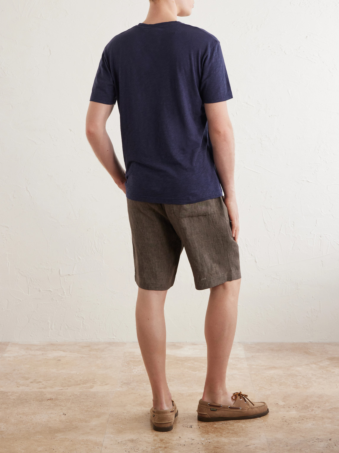 Cotton And Linen-Blend T-Shirt