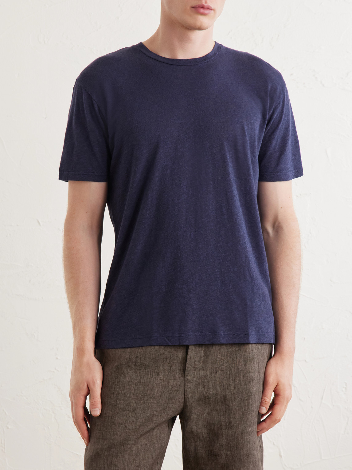 Cotton And Linen-Blend T-Shirt
